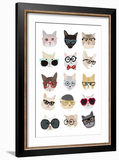 Cats with Glasses-Hanna Melin-Framed Giclee Print