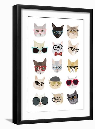 Cats with Glasses-Hanna Melin-Framed Giclee Print