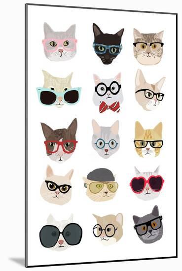 Cats with Glasses-Hanna Melin-Mounted Giclee Print