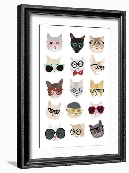 Cats with Glasses-Hanna Melin-Framed Giclee Print