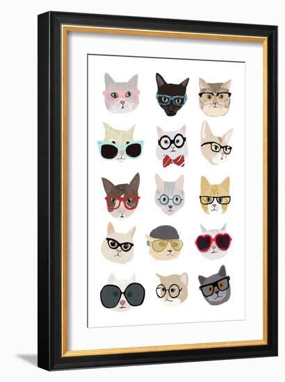 Cats with Glasses-Hanna Melin-Framed Giclee Print