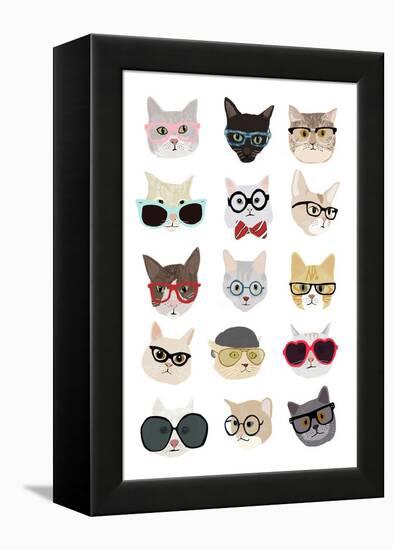 Cats with Glasses-Hanna Melin-Framed Premier Image Canvas