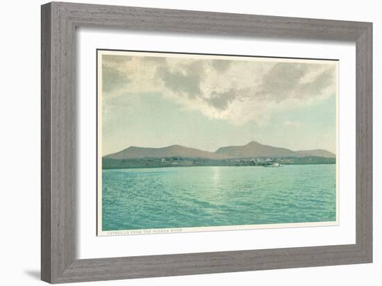 Catskills from the Hudson River, New York-null-Framed Art Print