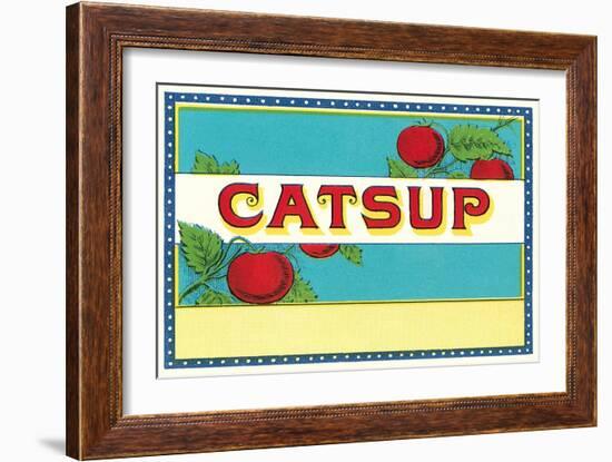 Catsup Label-null-Framed Art Print