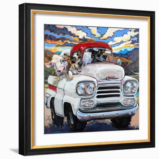 Cattle Drive-CR Townsend-Framed Art Print