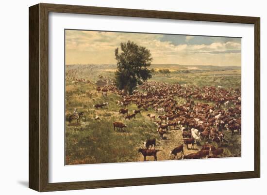 Cattle Drive-null-Framed Premium Giclee Print