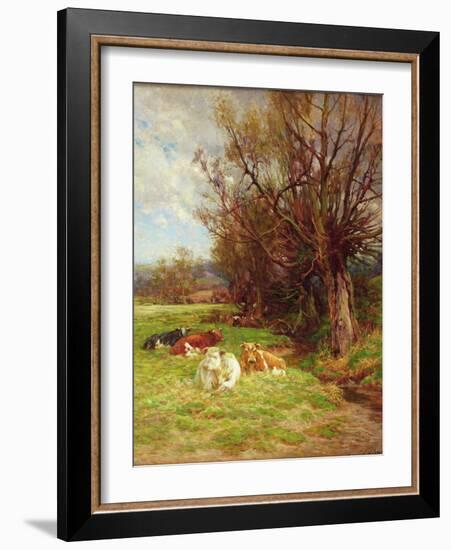 Cattle Grazing-Charles James Adams-Framed Giclee Print