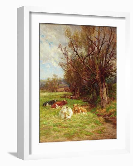 Cattle Grazing-Charles James Adams-Framed Giclee Print