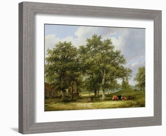 Cattle Grazing-James Stark-Framed Giclee Print