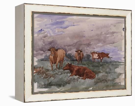 Cattle in a Landscape, 1890-Soren Emil Carlsen-Framed Premier Image Canvas