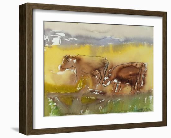 Cattle in the Meadow, 1983-Brenda Brin Booker-Framed Giclee Print