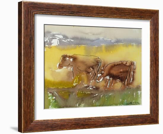 Cattle in the Meadow, 1983-Brenda Brin Booker-Framed Giclee Print