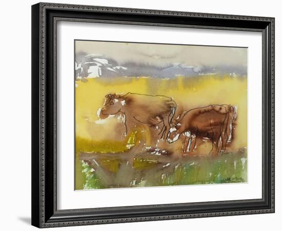 Cattle in the Meadow, 1983-Brenda Brin Booker-Framed Giclee Print