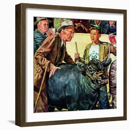 "Cattle Judging,"November 1, 1946-W.C. Griffith-Framed Giclee Print