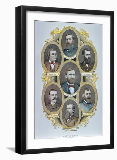 Cattle Kings of the American West, C.1880-American School-Framed Giclee Print