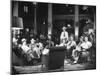 Cattle Men and Natives of San Angelo Sitting in the Lobby of the Cactus Hotel-null-Mounted Photographic Print