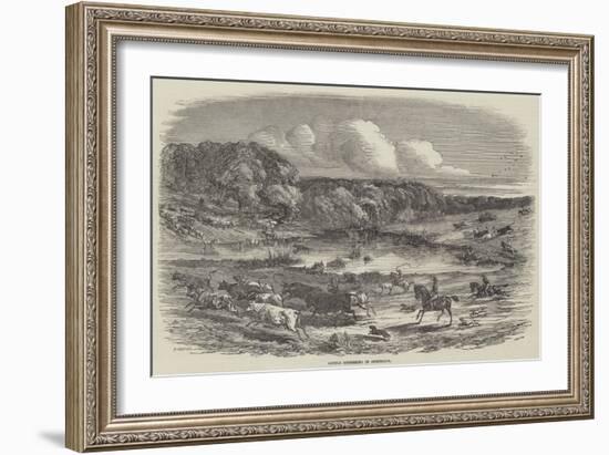 Cattle Mustering in Australia-Harrison William Weir-Framed Giclee Print