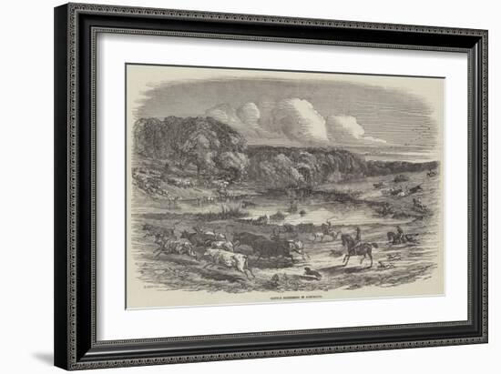 Cattle Mustering in Australia-Harrison William Weir-Framed Giclee Print