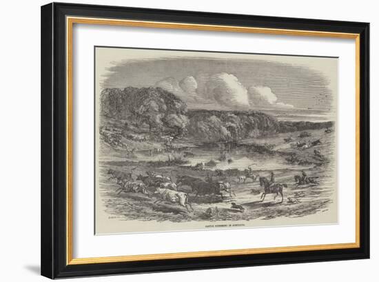 Cattle Mustering in Australia-Harrison William Weir-Framed Giclee Print