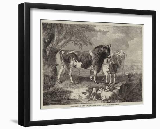 Cattle Piece-null-Framed Giclee Print