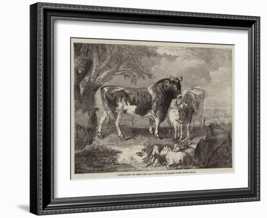 Cattle Piece-null-Framed Giclee Print