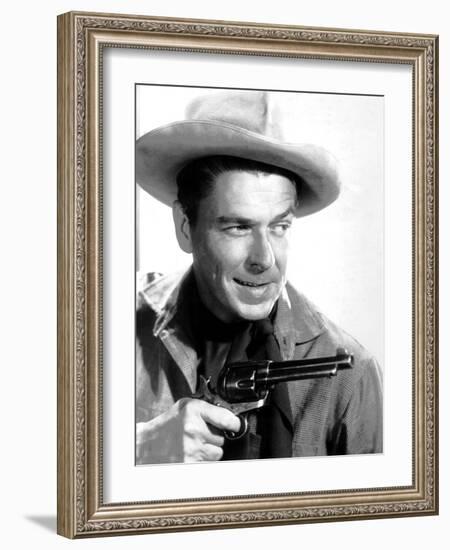Cattle Queen of Montana, Ronald Reagan, 1954-null-Framed Photo