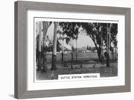 Cattle Station Homestead, Australia, 1928-null-Framed Giclee Print