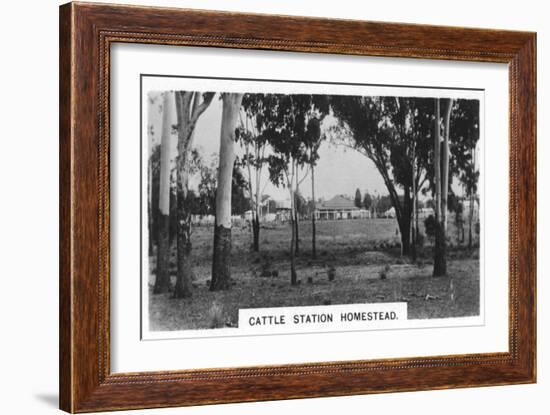 Cattle Station Homestead, Australia, 1928-null-Framed Giclee Print