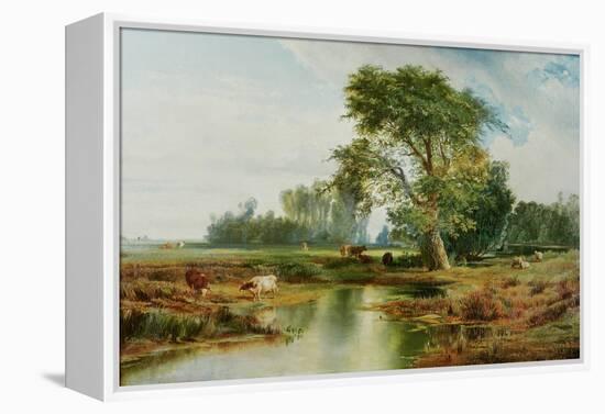 Cattle Watering, 1888-Thomas Moran-Framed Premier Image Canvas