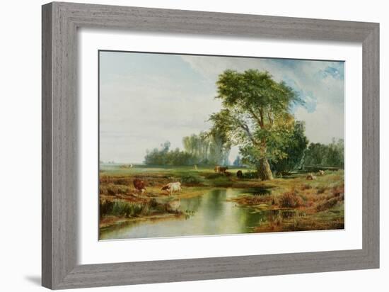 Cattle Watering, 1888-Thomas Moran-Framed Giclee Print