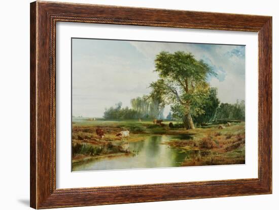 Cattle Watering, 1888-Thomas Moran-Framed Giclee Print