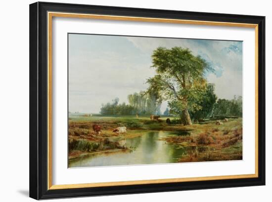 Cattle Watering, 1888-Thomas Moran-Framed Giclee Print