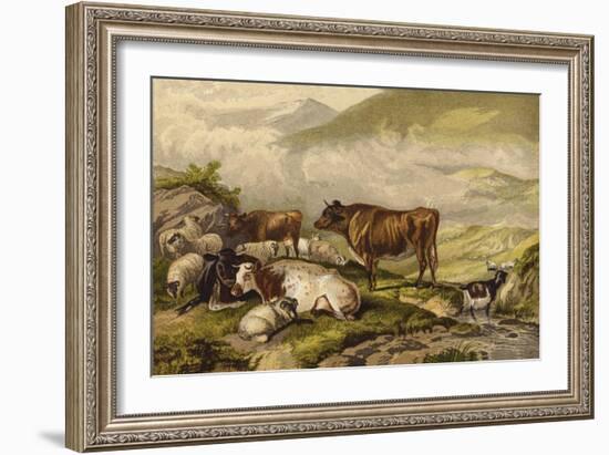 Cattle-Thomas Sidney Cooper-Framed Giclee Print