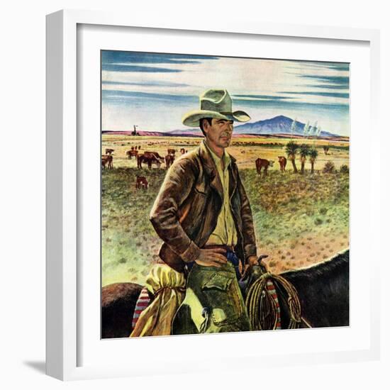 "Cattleman,"June 1, 1946-Peter Hurd-Framed Giclee Print