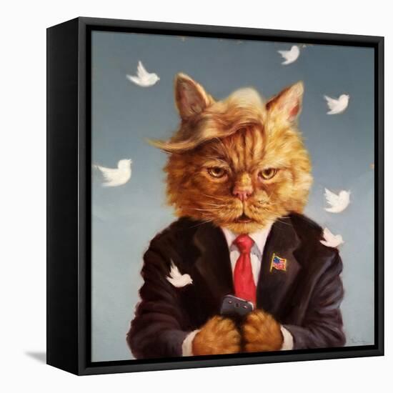 Catty Remarks-Lucia Heffernan-Framed Stretched Canvas