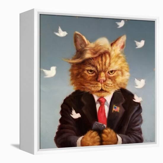 Catty Remarks-Lucia Heffernan-Framed Stretched Canvas