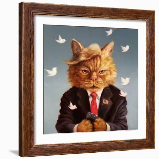 Catty Remarks-Lucia Heffernan-Framed Premium Giclee Print