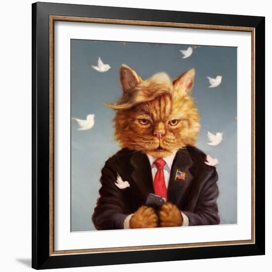 Catty Remarks-Lucia Heffernan-Framed Premium Giclee Print