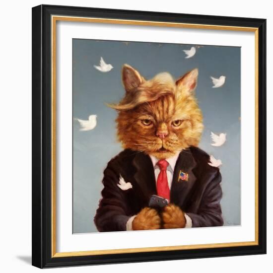 Catty Remarks-Lucia Heffernan-Framed Premium Giclee Print