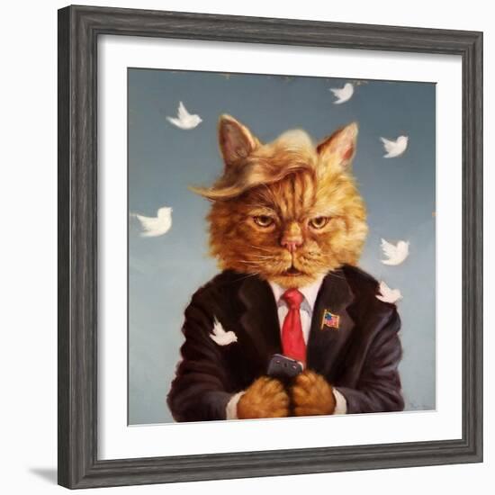 Catty Remarks-Lucia Heffernan-Framed Art Print