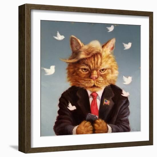 Catty Remarks-Lucia Heffernan-Framed Art Print