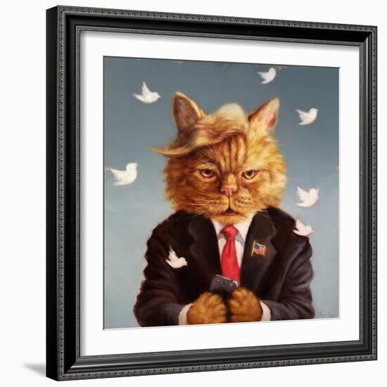 Catty Remarks-Lucia Heffernan-Framed Art Print