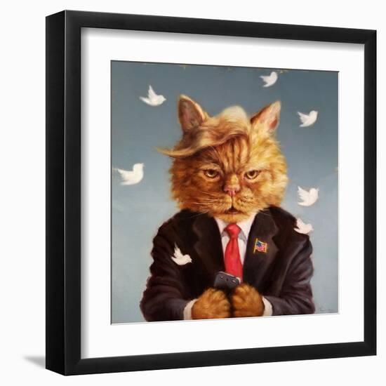 Catty Remarks-Lucia Heffernan-Framed Art Print