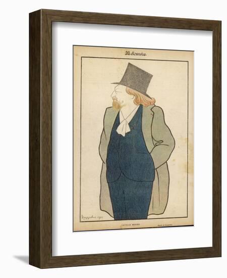 Catulle Mendes French Writer in His Hat and Coat-Leonetto Cappiello-Framed Art Print