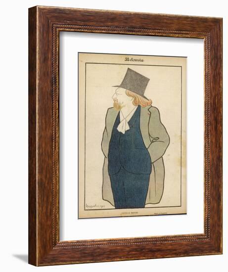 Catulle Mendes French Writer in His Hat and Coat-Leonetto Cappiello-Framed Art Print