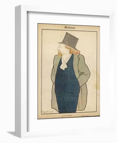 Catulle Mendes French Writer in His Hat and Coat-Leonetto Cappiello-Framed Art Print