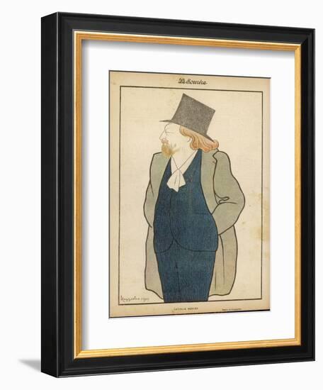 Catulle Mendes French Writer in His Hat and Coat-Leonetto Cappiello-Framed Art Print