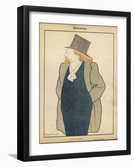 Catulle Mendes French Writer in His Hat and Coat-Leonetto Cappiello-Framed Art Print