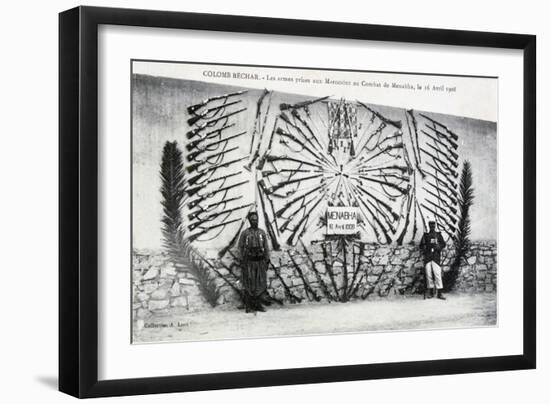 Catured Arms from the Battle of Menabha, Colomb-Béchar, Algeria, C1910-null-Framed Giclee Print