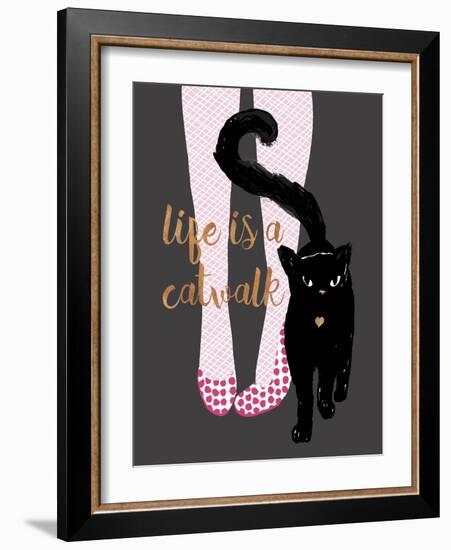 Catwalk-Bella Dos Santos-Framed Art Print